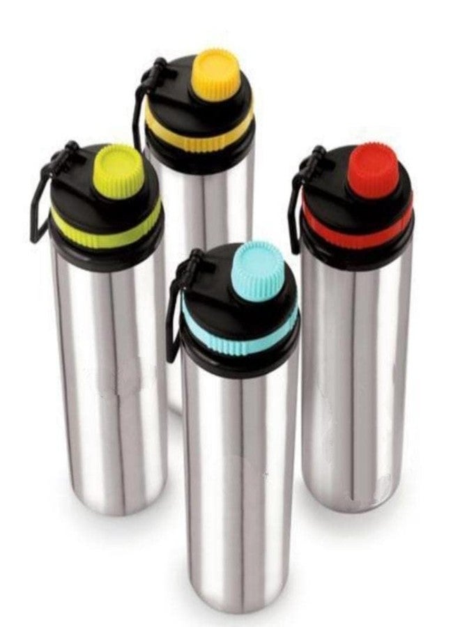 VISAXMI Set of 4 Steel Multicolor Sipper Bottles - Stay Hydrated in Style | Stay Hydrate on-The-go | Stay Refreshed Everywhere - Image 4